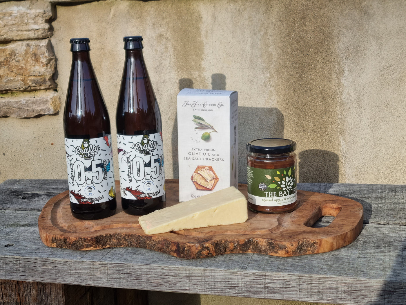 Alcohol Free Cider and Cheese Box