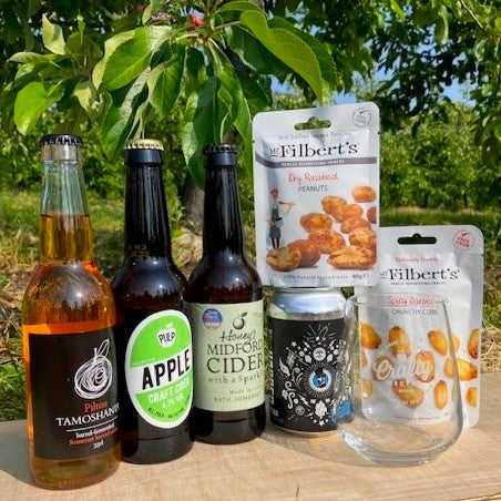 The Cider Pub Box (4 Ciders, Artisan Snacks and Glass)